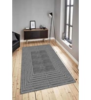 Dijital Baskılı Yıkanabilir Kaymaz Modern Renkli Salon Halısı Mutfak Halısı Yolluk ND-HY-1240 (Gri)