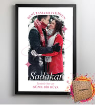 Kişiye Özel Fotoğraflı ve Mesajlı Sadakat Tasarım 21x30 Fotoğraf Anı Çerçevesi