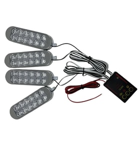Drs Tuning Çakar lamba 4'lü set kumandalı kırmızı-mavi-beyaz 12-50v 213-2