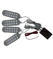 Drs Tuning Çakar lamba 4'lü set kumandalı kırmızı-mavi-beyaz 12-50v 213-2