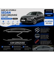 Drs Tuning Audi A3 Uyumlu Sedan Cam Çerçevesi 2013-2020 Paslanmaz Çelik Parça