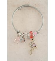 Kadın 316 L Çelik Karışık Figürlü Charm Bileklik   TKR001