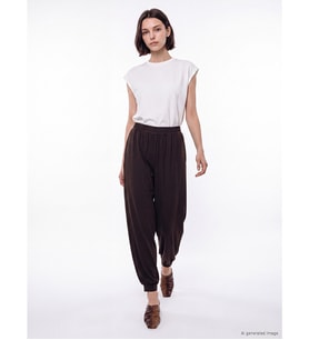 LCW Modest Kahverengi Soft Touch Kadın Jogger Eşofman Altı