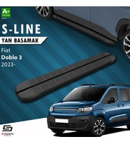 S-Dizayn Fiat Doblo 3 S-Line Siyah Yan Basamak 203 Cm 2023 Üzeri