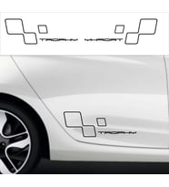 Re nault Sport Trophy bayraklı sticker seti 2 adet