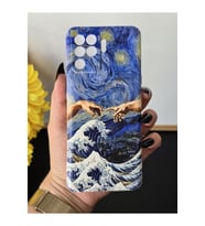 Reno 5 Lite Uyumlu Baskılı Şeffaf Telefon Kılıfı