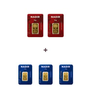Nadir Gold 24 Ayar 17,5 Gram Külçe Altın (2 Adet 5 Gram Külçe Altın + 3 Adet 2,5 Gram Külçe Altın )