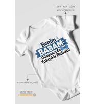 Babaya Özel Kısa Kollu Bebek Body %100 Pamuk