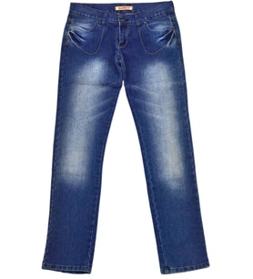 Kadın Cep Kapaklı Jean Pantolon SFF-0197 (Mavi)