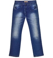 Kadın Cep Kapaklı Jean Pantolon SFF-0197 (Mavi)