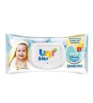 Uni Baby Aktif Sensitive Bebek Islak Mendil 24+ Ay 52 Adet (Renksiz)