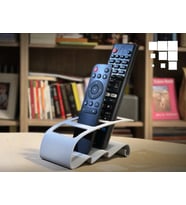 3D Baskı TV Kumandası ve Masaüstü Organizer - Uzaktan Kumanda Düzenleyici Stand-Beyaz