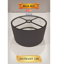 Antrasit Gri Lambader Başlığı 35 CM Mega Boy