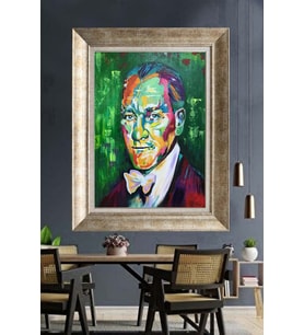 Gümüş Çerçeveli Atatürk Tablo za2