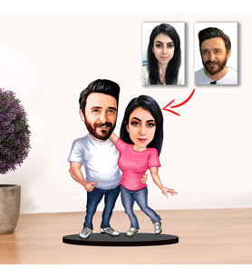 Kişiye Özel Karikatür Çift Biblo - Hediyelik Eşya, Sevgiliye Hediye, Evlilik Yıldönümü Hediyesi