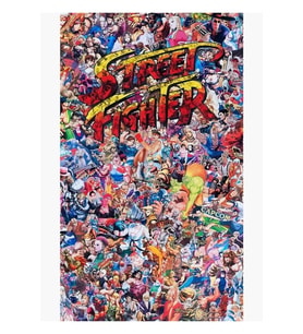 Street Fighter Karakter Kolaj Tablo Ahşap Poster Dekoratif