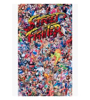 Street Fighter Karakter Kolaj Tablo Ahşap Poster Dekoratif