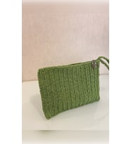 EL ÖRGÜSÜ CLUTCH YEŞİL ÇANTA (Yeşil)