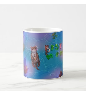 Anneler Günü, Best Mom Gece Temalı Porselen Kupa Bardak (ÇokluRenk)