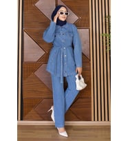 Luna Denim Takım Açık Mavi 19299
