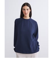 LCW EVERYDAY Lacivert Oversize Modal Karışımlı Kadın Sweatshirt