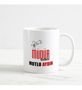 Müdür Yardımcısı Kupa Bardak (4. Tasarım) (Beyaz)
