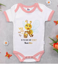 BK Kids Kişiye Özel Pembe Bebek Body Zıbın - Model 66