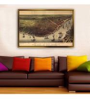Altın Çerçeveli dekoratif tablo a2092 (Gold)