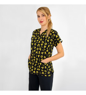 Unisex Radyoloji 1 Desenli Radyoloji Emar Tıbbi Görüntüleme  Scrubs Cerrahi Tek Üst  Forma