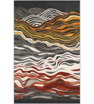 Eliana Home Baskılı, Yıkanabilir Kaymaz Taban Salon Halısı LNA0431 100x150 cm (Gri)