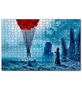 Cakapuzzle Kıyamet Sonrası Romantik Kırmızı Balonlar  Puzzle Yapboz MDF (Ahşap) (120 Parça)