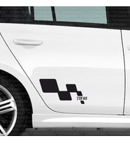 tofaş kapı spor sticker uyumlu tuning modifiye etiket 2li set sağ sol - siyah renk