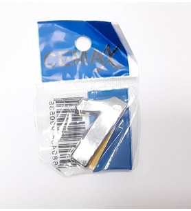Periboia 4 Cm Plastik Krom Kaplama Kapı Numarası -1 (Çok Renkli)