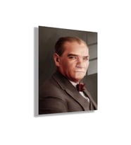 Cam Tablo Yan Persfektif Atatürk Portresi