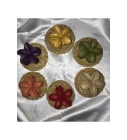 Kadın Büyük Boy 6'Lı (8cm) Renkli Lotus Toka Seti (Pastel Yeşil)