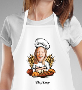 Kişiye Özel En İyi Chef- Aşçı Karikatür Mutfak Önlüğü