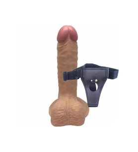 Belden Bağlamalı 22 Cm Gerçekçi Vantuzlu Realistik Vajinal Dildo Penis