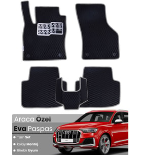 AUDİ Q7 (2005-2015) Uyumlu EVA Paspas Tam Set–Araca Özel,Su Geçirmez,Hızlı ve Kolay Montaj