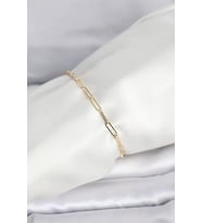 CM 14K Gold Renk Ataç Zincir Model Kadın Bileklik - TJ-BB8283