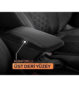 Full Fonksiyonlu Sürgülü Kol Dayama Kolçak (siyah)