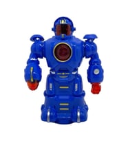 Çarp Dön Sesli Işıklı Robot 16 Cm Mavi