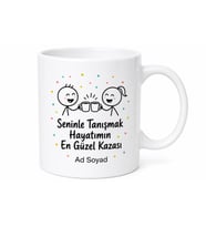 Arkadaşa Esprili Hediye Kupa Bardak Komik Dostluk Hediyesi Porselen Kupa
