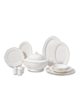 Korkmaz Eliza Collection 60 Parça Gold Yuvarlak Yemek Takımı A8241