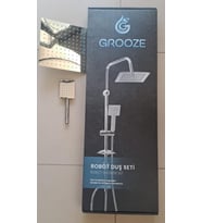 GROOZE ROBOT DUŞ SETİ - FLAT DUŞ SETİ - VEGA - 304 KROM METAL TEPE VE EL DUŞU