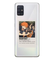 Samsung Galaxy A51 Uyumlu Haikyuu!! Poster Tasarımlı Şeffaf Telefon Kılıfı