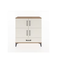 Arges Şifonyer 4 Raflı Tek Çekmeceli 4 Kapaklı 88x30x96 Çam-Aytaşı