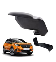 Peugeot 2008 2022 Delmesiz Çelik Ayaklı Siyah Kolçak Kol Dayama