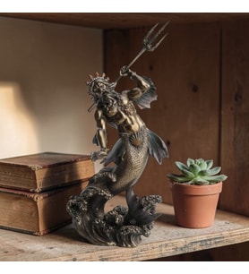 Wise Veronese Poseidon Biblo 17x13,5x30,5 cm Mitolojik Dekoratif Obje