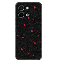 Vivo Y28 Kılıf Boutique Baskılı Resimli Siyah Kalp ve Ok Pcode -064