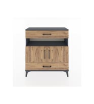 Arges Şifonyer 3 Raflı 2 Çekmeceli 2 Kapaklı 88x30x96 Antrasit-Çam